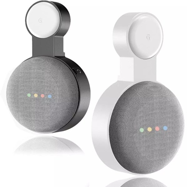 Väggfäste / Hängare till Google Nest Mini Gen 2 Svart Svart one size