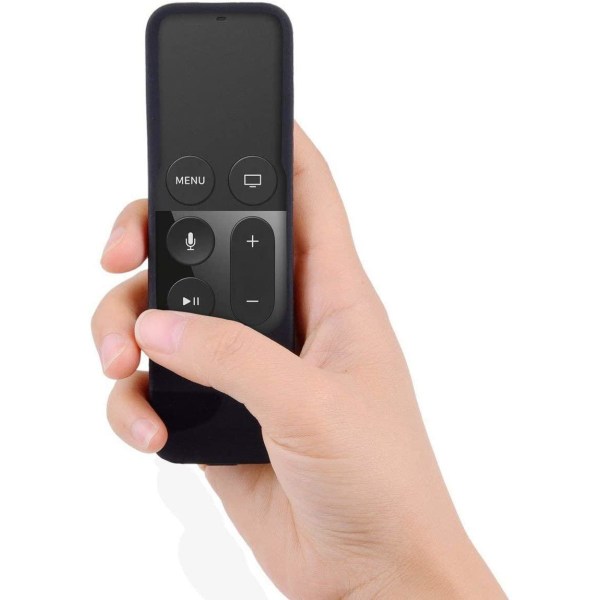 Sort silikoneovertræk til fjernbetjening Apple TV 4/5 Black one size