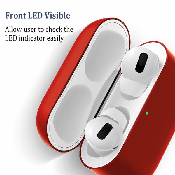 2x Silikone Cover Case til Apple Airpods PRO Red Red one size