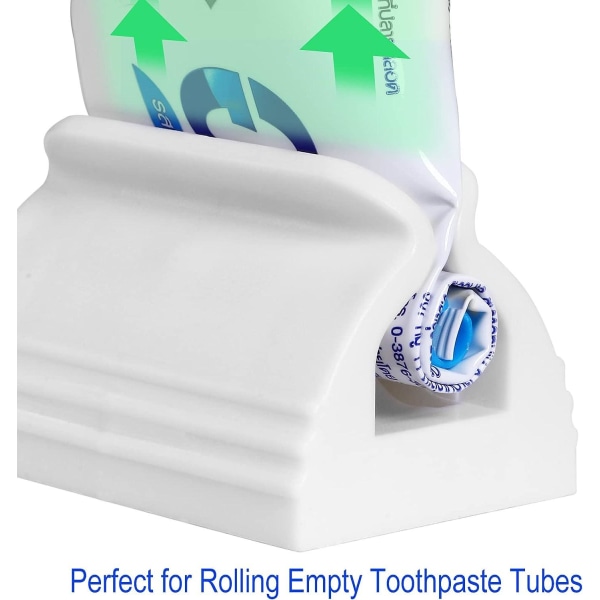 Blå Tandkrämsklämma Tubpress Tubhållare Vit