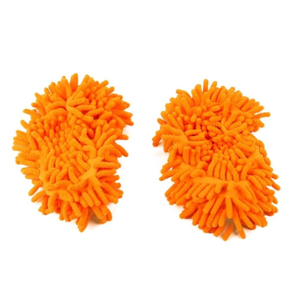 Pari oranssia puhdistusmoppauskenkää lattiapopuja Orange one size
