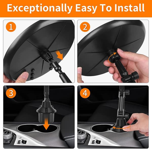 Spisebord for koppholder Multifunksjonell for Car caravan båt ... Black one size