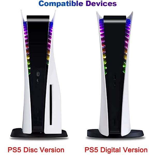 Led-ring til Playstation 5 PS5-appkontrollert + fjernkontroll White one size