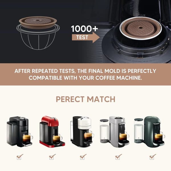 2X Kaffekapsel, Nespresso Vertuo som passer til Vertuoline Brown