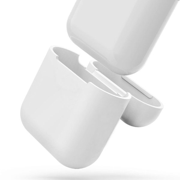 2x Silikone Cover Case til Apple Airpods / Airpods 2 - Hvid White