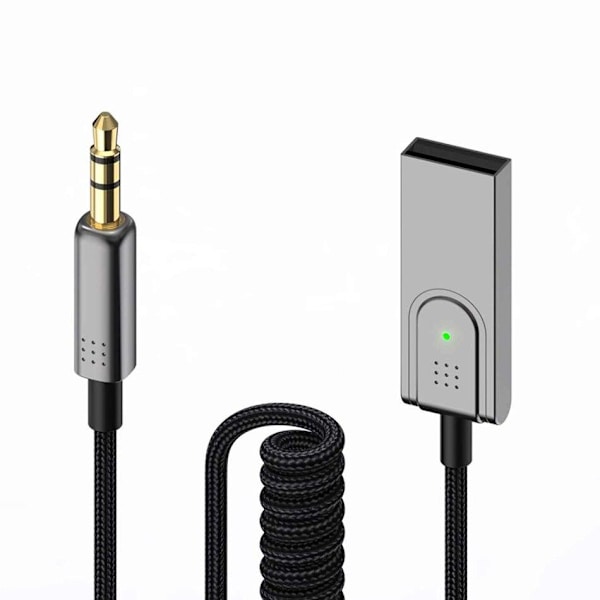 Trådløs USB Bluetooth 5.0 lydmodtager 3,5 mm AUX Silver one size