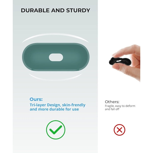 2x Grön Apple AirPods 3 skal silikon skyddsfodral för AirPods 3 Grön one size