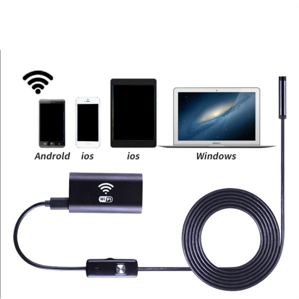 5M WIFI inspektionskamera för Android iPhone,Android,Windows Vit