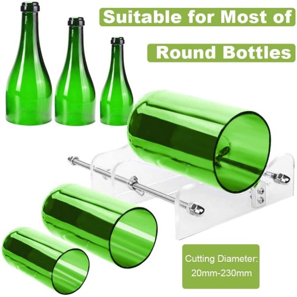 Flaskekutter laget av rustfritt stål og akryl Transparent one size