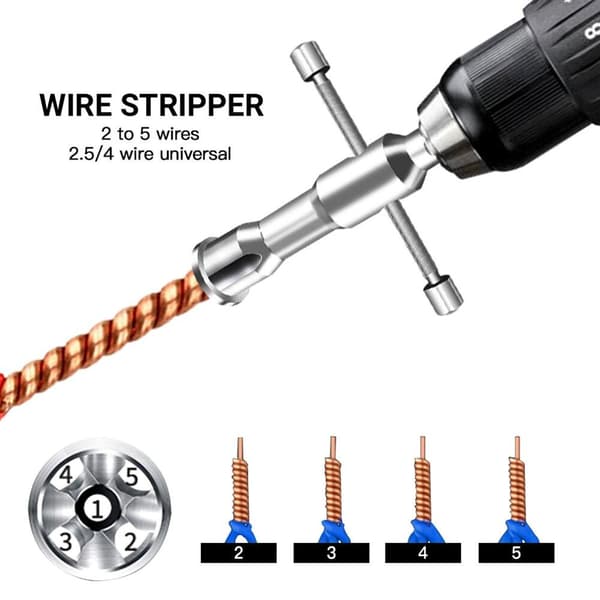 Værktøj til automatisk AV-isolering og binding af elektrisk kabel Silver one size