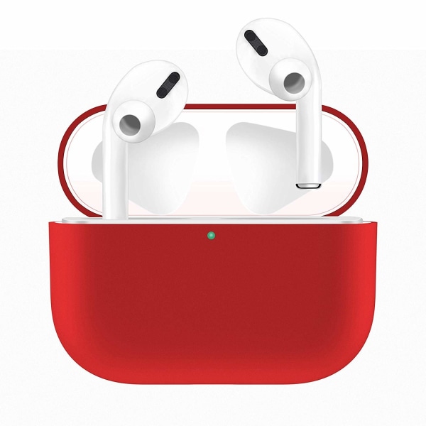 2x Silikonskal fodral för Apple Airpods PRO Röd Röd one size