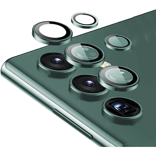Grønt Samsung S22 Ultra kameralinsedeksel Transparent one size