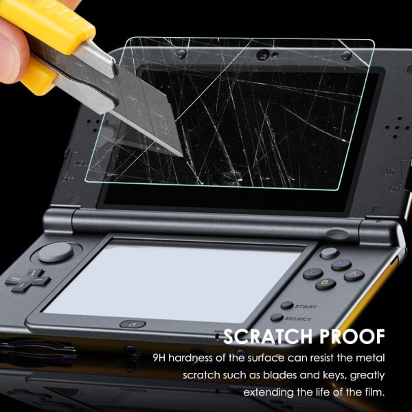 Nintendo 3DS Uusi XL karkaistu lasi näytönsuoja Transparent