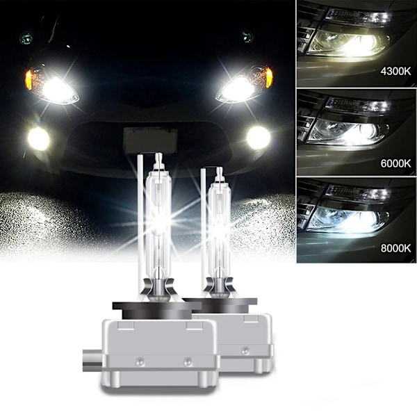 Xenonlamper, D3S 5000K, 2-pakning Silver