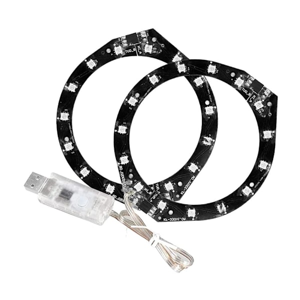 Led-ring til Playstation 5 PS5-appkontrollert + fjernkontroll White one size