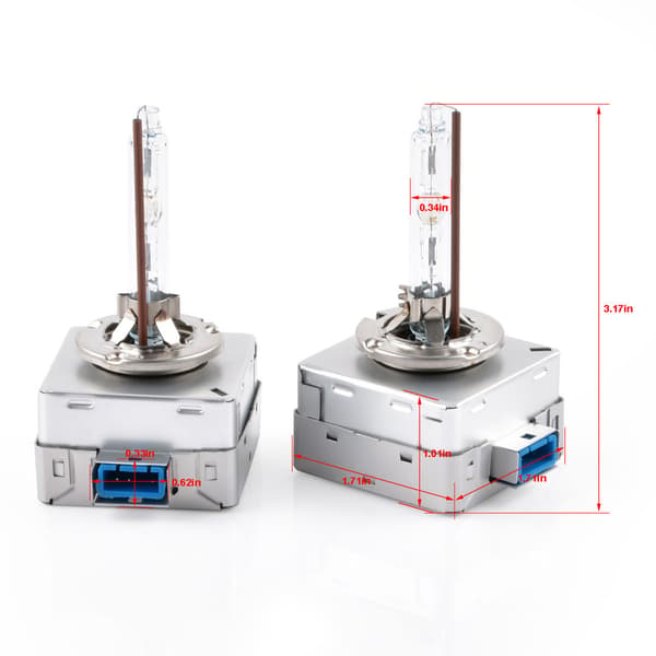 Xenonlamper D8S 5500K, 2-pakning Silver one size