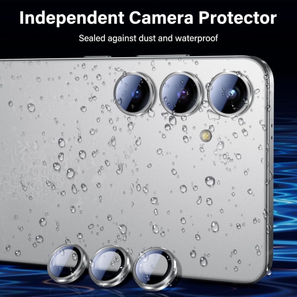 Silver Samsung S24 Kamera Linsskydd Transparent one size