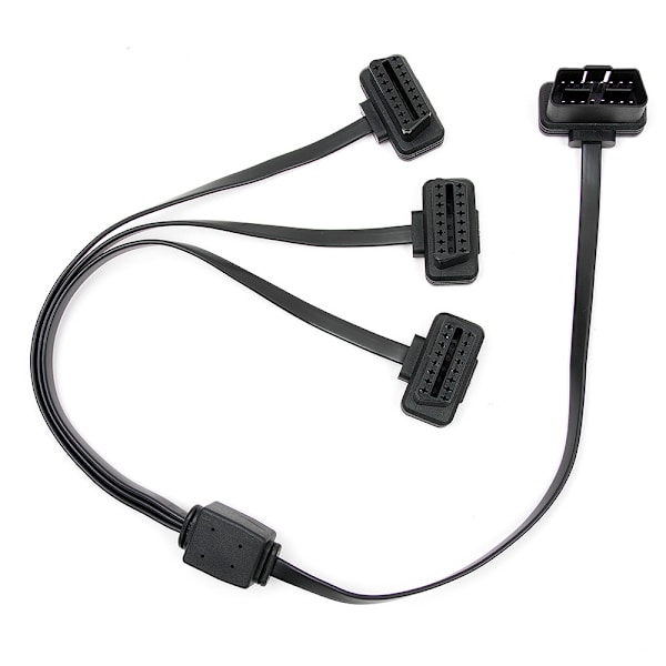 1x3 OBD2 OBDII Splitter forlængerkabel 1x han 3x hun Black