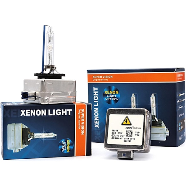 2X Xenonlampor D8S 5500K, 2-Pack Silver one size