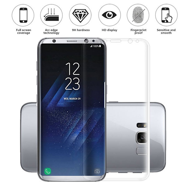 3x Fullskjermbeskytter for Samsung S9 i plast Transparent one size