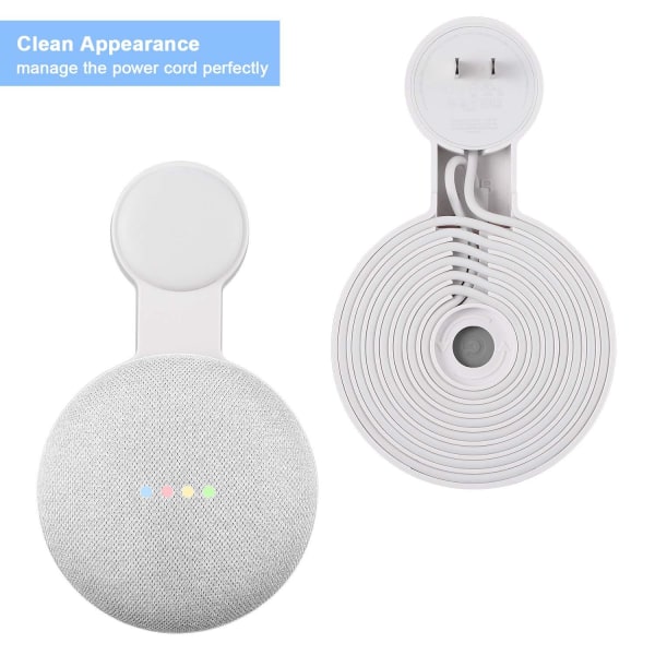 Seinäteline / ripustin Google Nest Mini Gen 2 White -laitteelle White one size