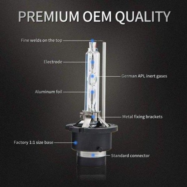 Xenon lamper, D4R 6000K, 2-pak Blue one size