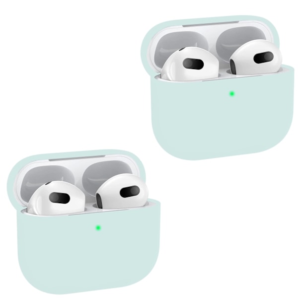 2x Blå Apple AirPods 3 skal silikon skyddsfodral för AirPods 3 Blå one size