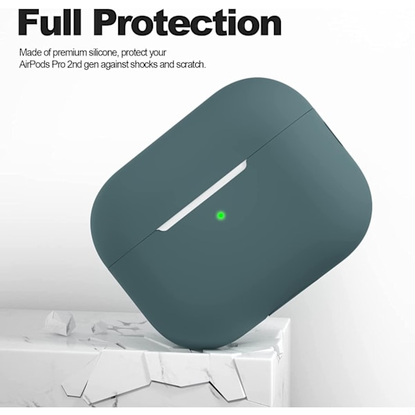 2x Green Airpods PRO 2 Silikone skal Green one size