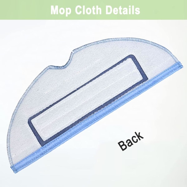5x Moppiliina Roborock S8 S8+ S7 S7+ T7 T7S T7 Plus, S7 MaxV, S7 MaxV Plus White one size
