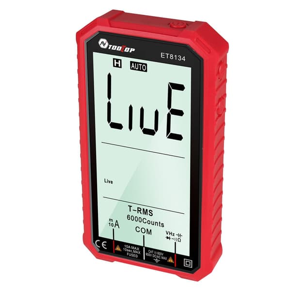 Digitalt multimeter med delt 4,7 tommers LCD. RØD Red one size