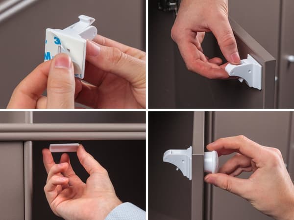 Magnetisk barnesikring 8-pakning White