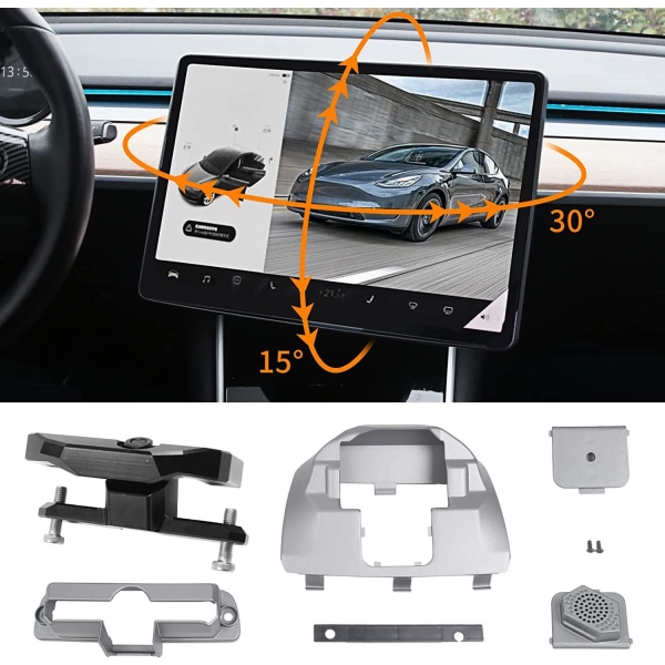 Brakett for roterende skjerm Tesla modell 3/Y fra 2007 Silver grey