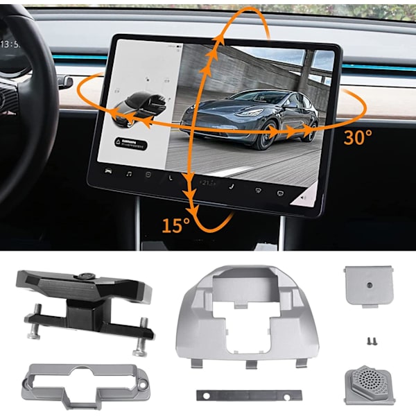 Fäste för Roterande Skärm Tesla model 3/Y från 2007 Silvergrå