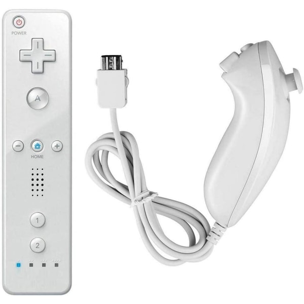 Wii Remote Plus + Nunchuck Motion Plus (valkoinen) White one size