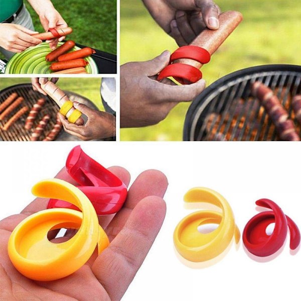 4X Spiral Pølse Cutter Red one size