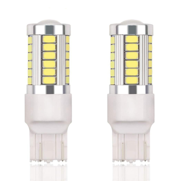 2x 7443 W21W T20 33st smd 5730 Vit Vit one size