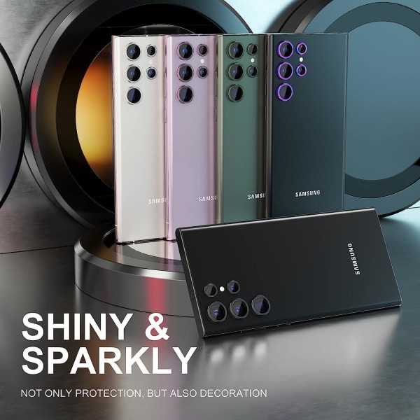 Burgundinpunainen Samsung  S23 / S23 Plus -kameran linssisuojus Transparent one size