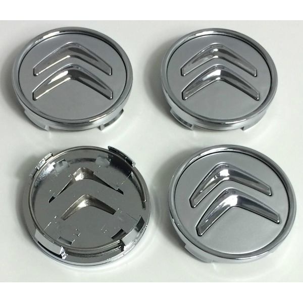Cit02- 60MM 4-pakksenter dekker Citroen Silver one size