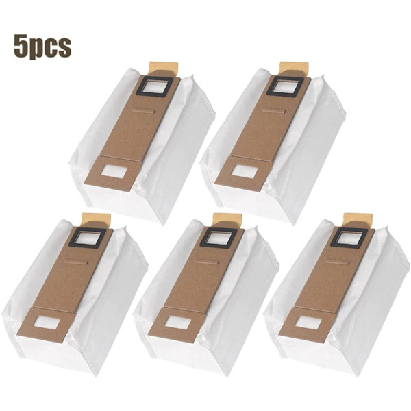 5X Roborock støvsugerposer Engangsstøvpose S7 S7+ T7S T7S+ RR0221 White one size