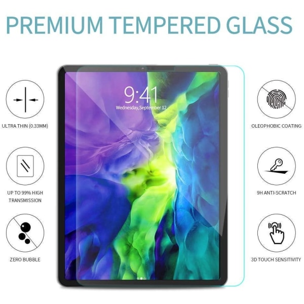 2x skærmbeskyttelse i hærdet glas til iPad Air 4/5, Pro 11" Transparent