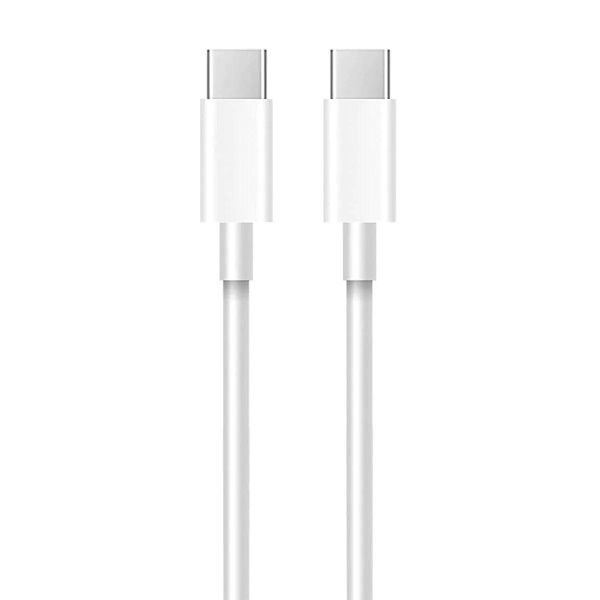 2x USB-C–USB-C Pikalatauskaapeli (1m) White