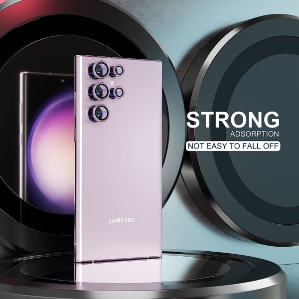 Burgundy Samsung S23 Ultra Kamera Linsskydd Transparent one size