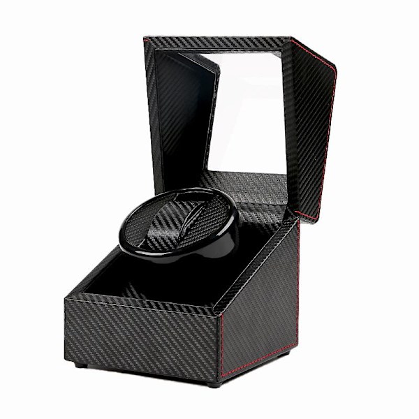 Lyxig Carbon Klockuppdragare / Klocklåda Svart one size