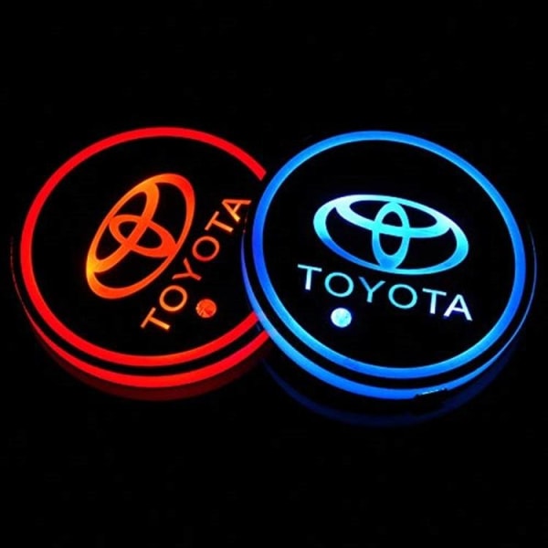 2X Toyota Led grunnplate for kruseholdere Silver one size