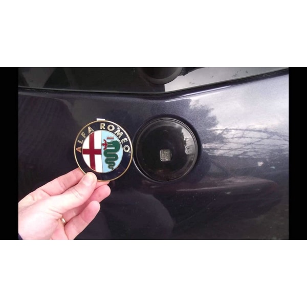 2X Guld 74mm Alfa Romeo Motorhuv Bagagelucka Emblem Guld one size