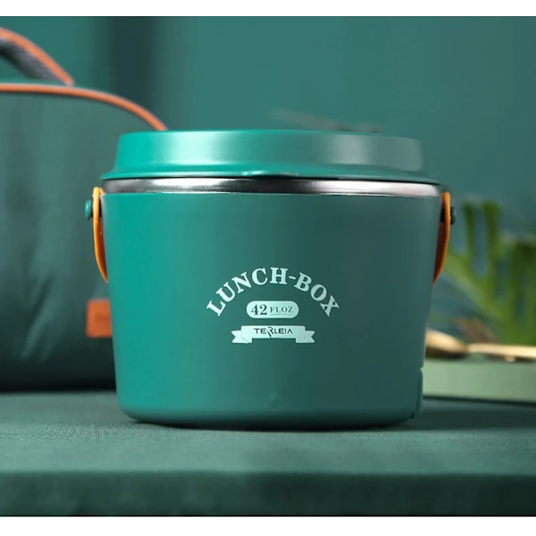 1.2L Rostfri Elektrisk Matlåda 12/24v / 230v Bil Lastbil Kontor 48W Grön one size