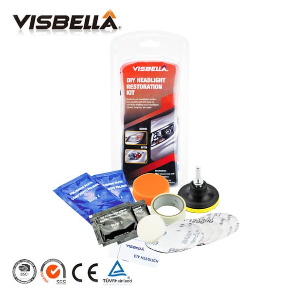 Visbella Forlygte renovering Poleringssæt forlygter Transparent one size