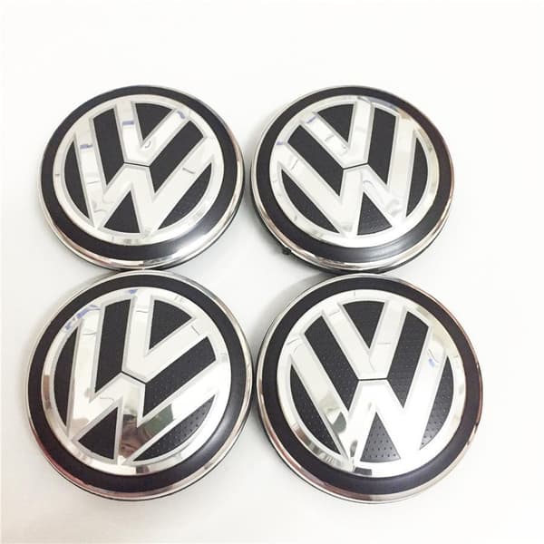 VW37 - 56MM 4-pakksenter dekker Volkswagen Silver one size