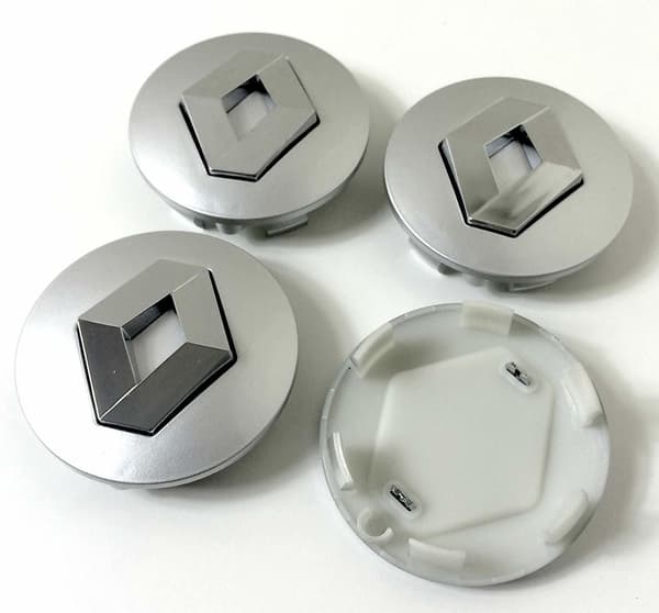 Rena02 - 57MM 4-pakksenter dekker Renault Silver one size