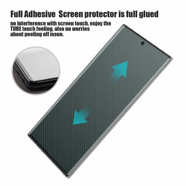3x Fuld skærmbeskytter til Samsung Note 10 i plastisk fingeraftr Transparent one size